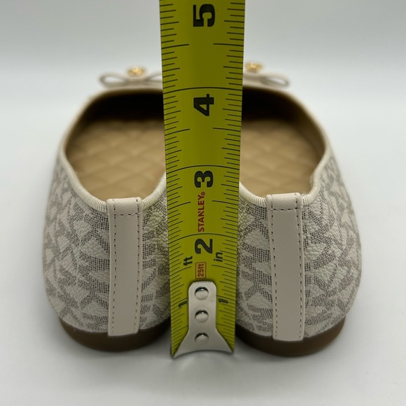 MICHAEL Michael Kors Honey Ballet Flats Vanilla MK Signature Logo Size 7.5M NWB - Picture 7 of 13